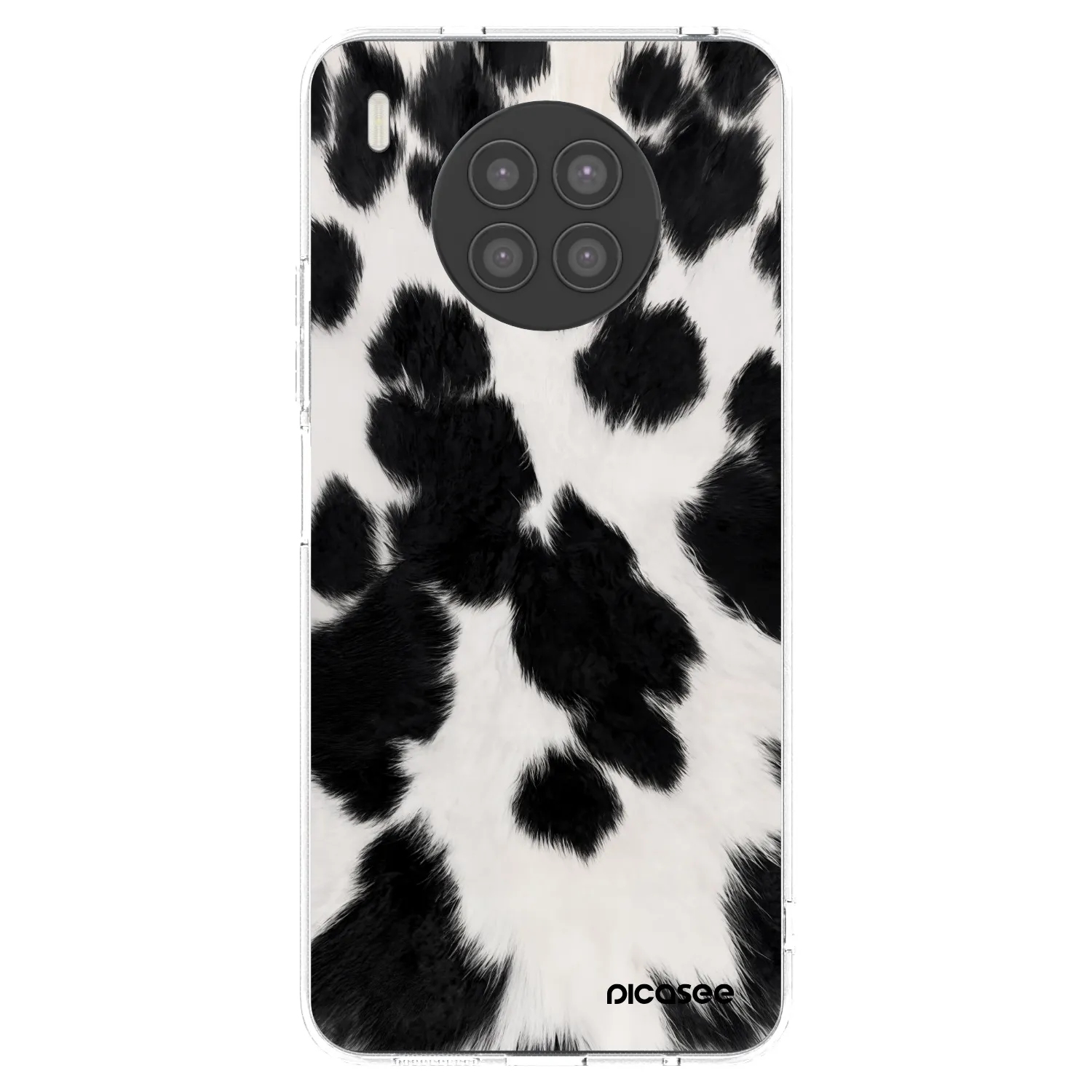 Picasee silikonowe przeźroczyste etui na Huawei Nova 8i - Black Moo