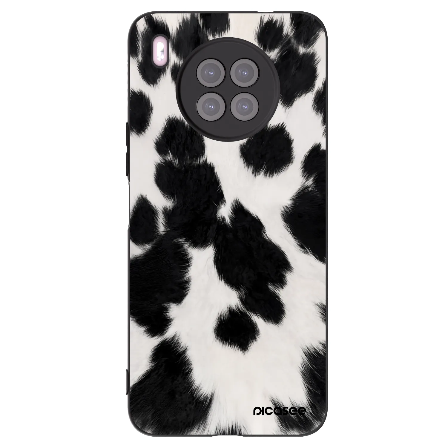 Picasee silikonowe czarne etui na Huawei Nova 8i - Black Moo