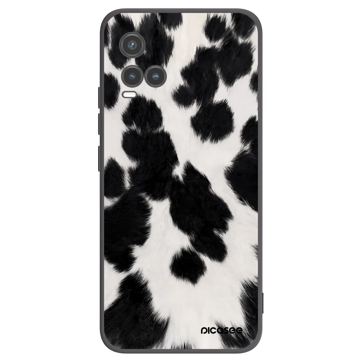 Picasee silikonowe czarne etui na Vivo Y33s - Black Moo