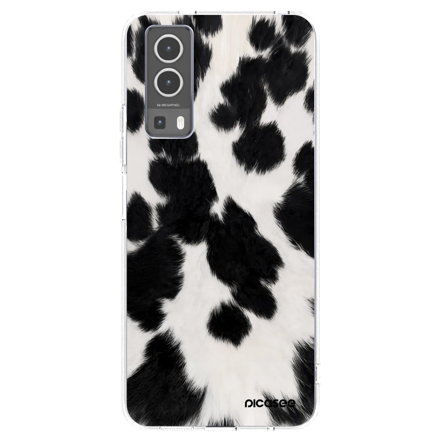 Picasee silikonowe przeźroczyste etui na Vivo Y72 5G - Black Moo