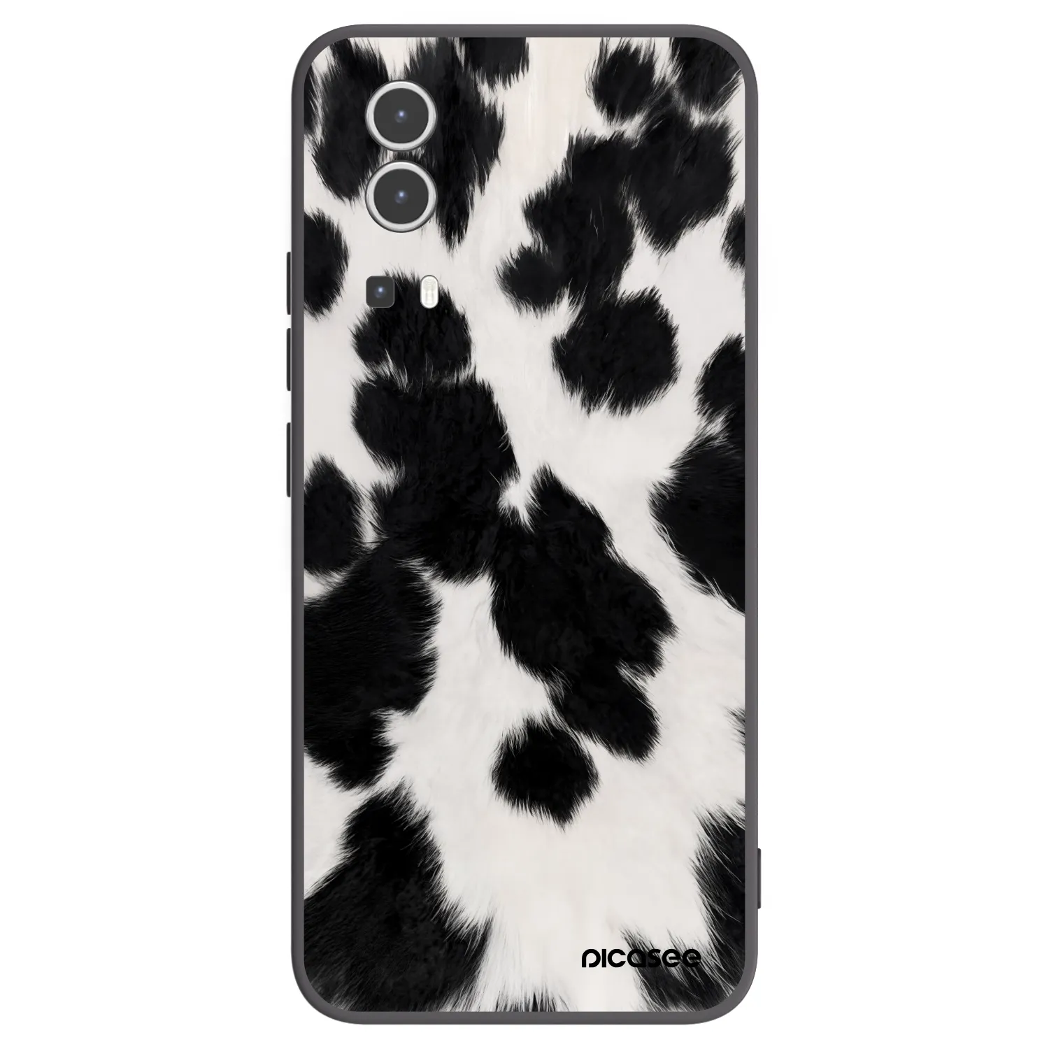 Picasee silikonowe czarne etui na Vivo Y72 5G - Black Moo