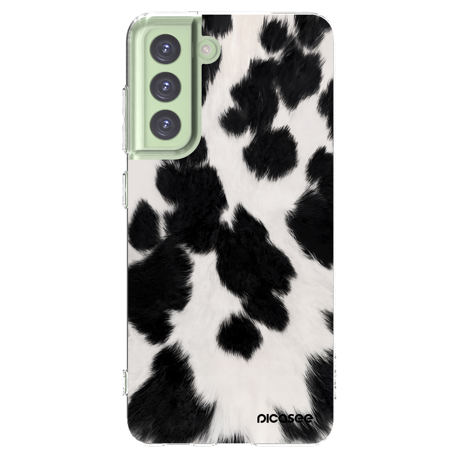 Picasee silikonowe przeźroczyste etui na Samsung Galaxy S21 FE 5G - Black Moo