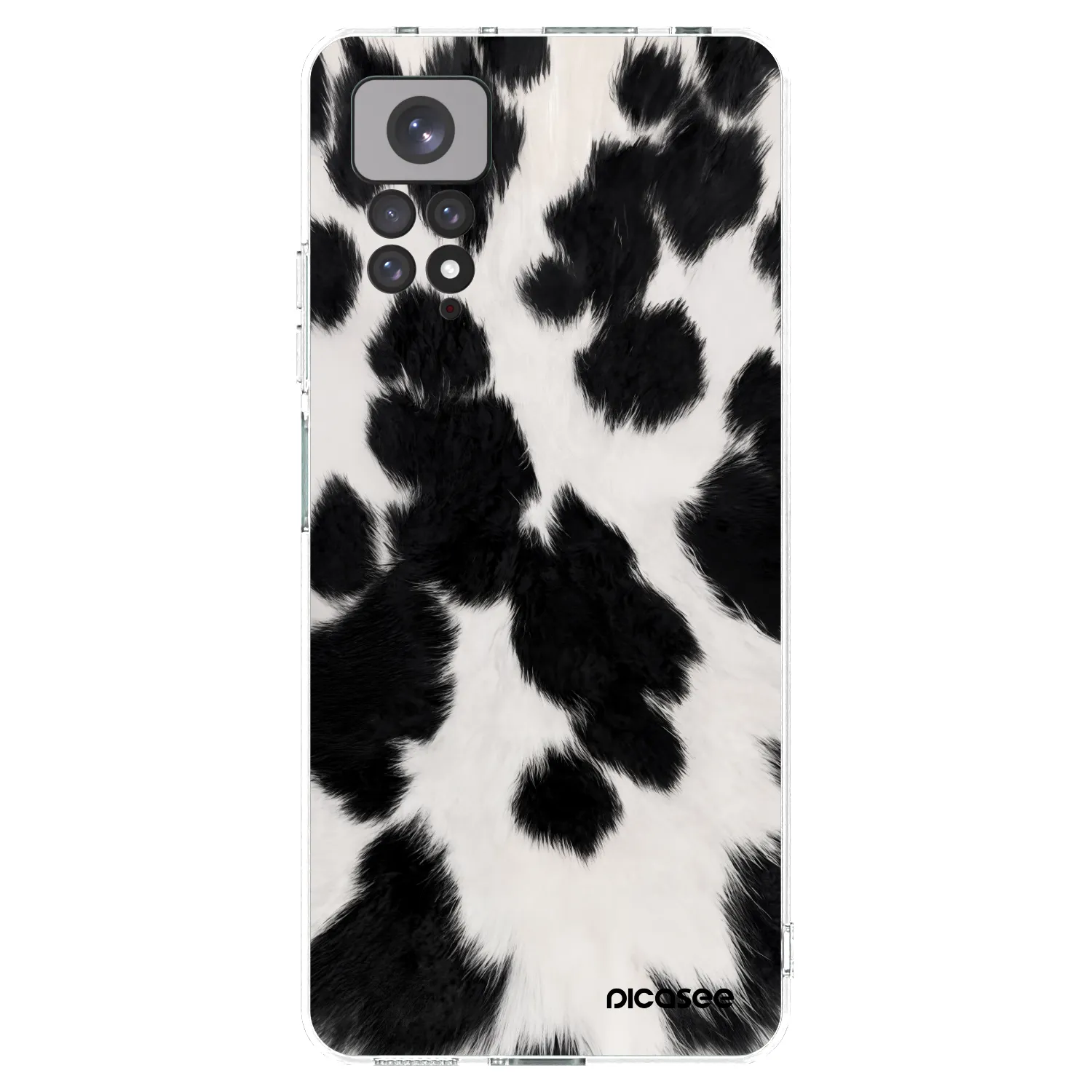 Picasee silikonowe przeźroczyste etui na Xiaomi Redmi Note 11S 4G - Black Moo