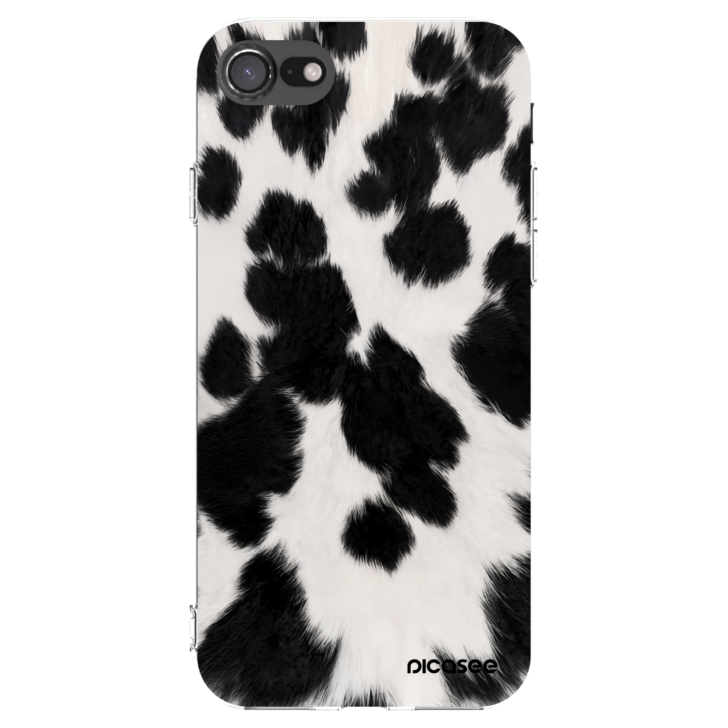 Picasee silikonowe przeźroczyste etui na Apple iPhone SE 2022 - Black Moo