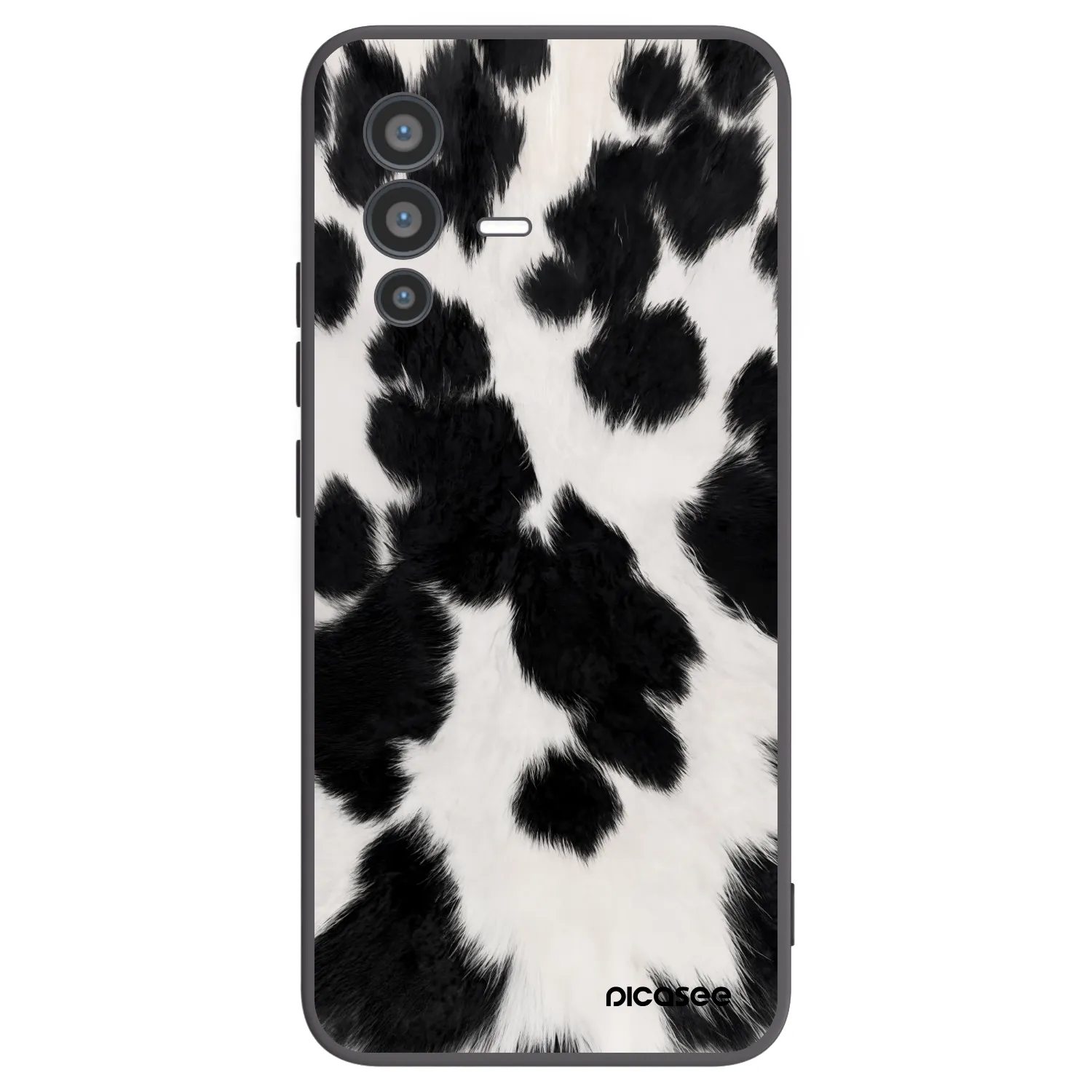 Picasee silikonowe czarne etui na Vivo V23 5G - Black Moo