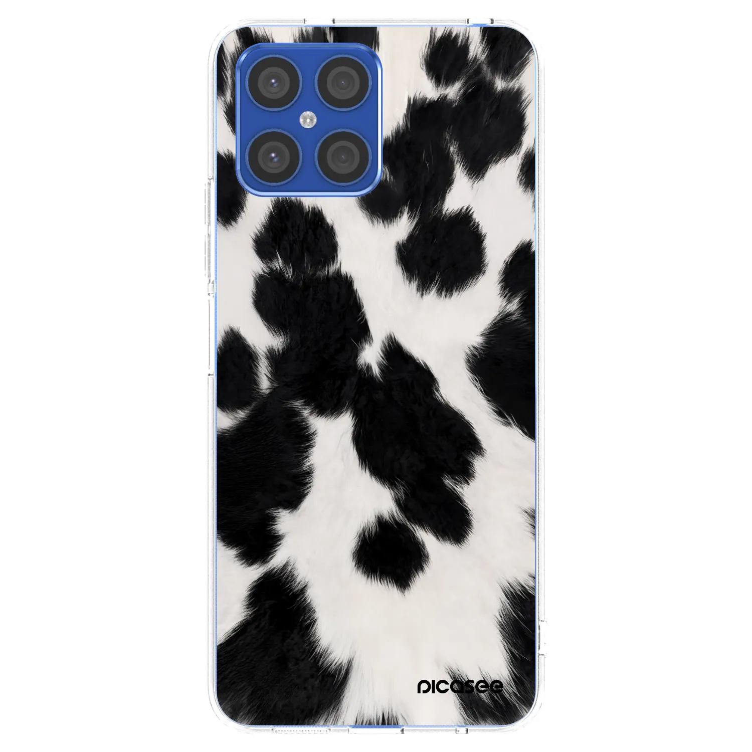 Picasee silikonowe przeźroczyste etui na Honor X8 4G - Black Moo