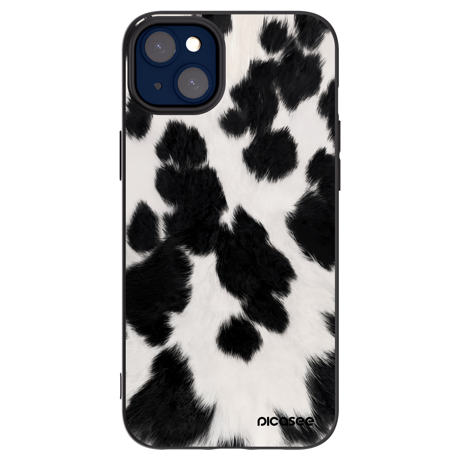 Picasee silikonowe czarne etui na Apple iPhone 14 Plus - Black Moo