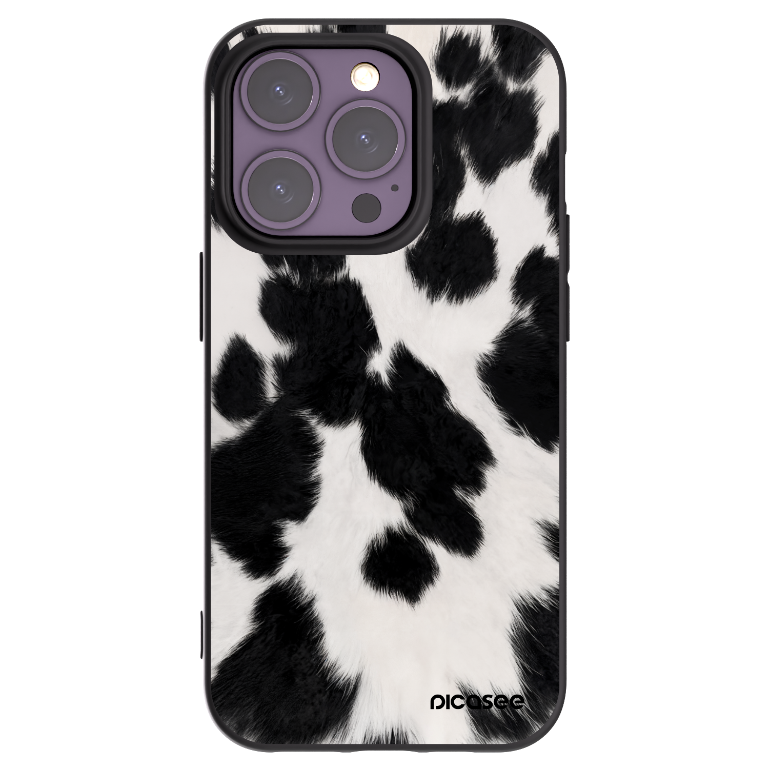 Picasee silikonowe czarne etui na Apple iPhone 14 Pro - Black Moo