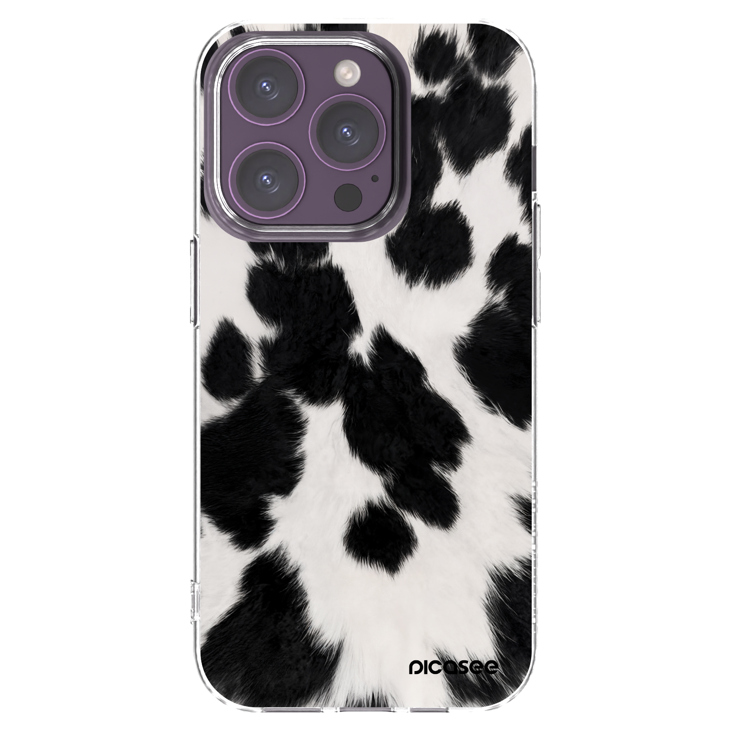 Picasee silikonowe przeźroczyste etui na Apple iPhone 14 Pro - Black Moo