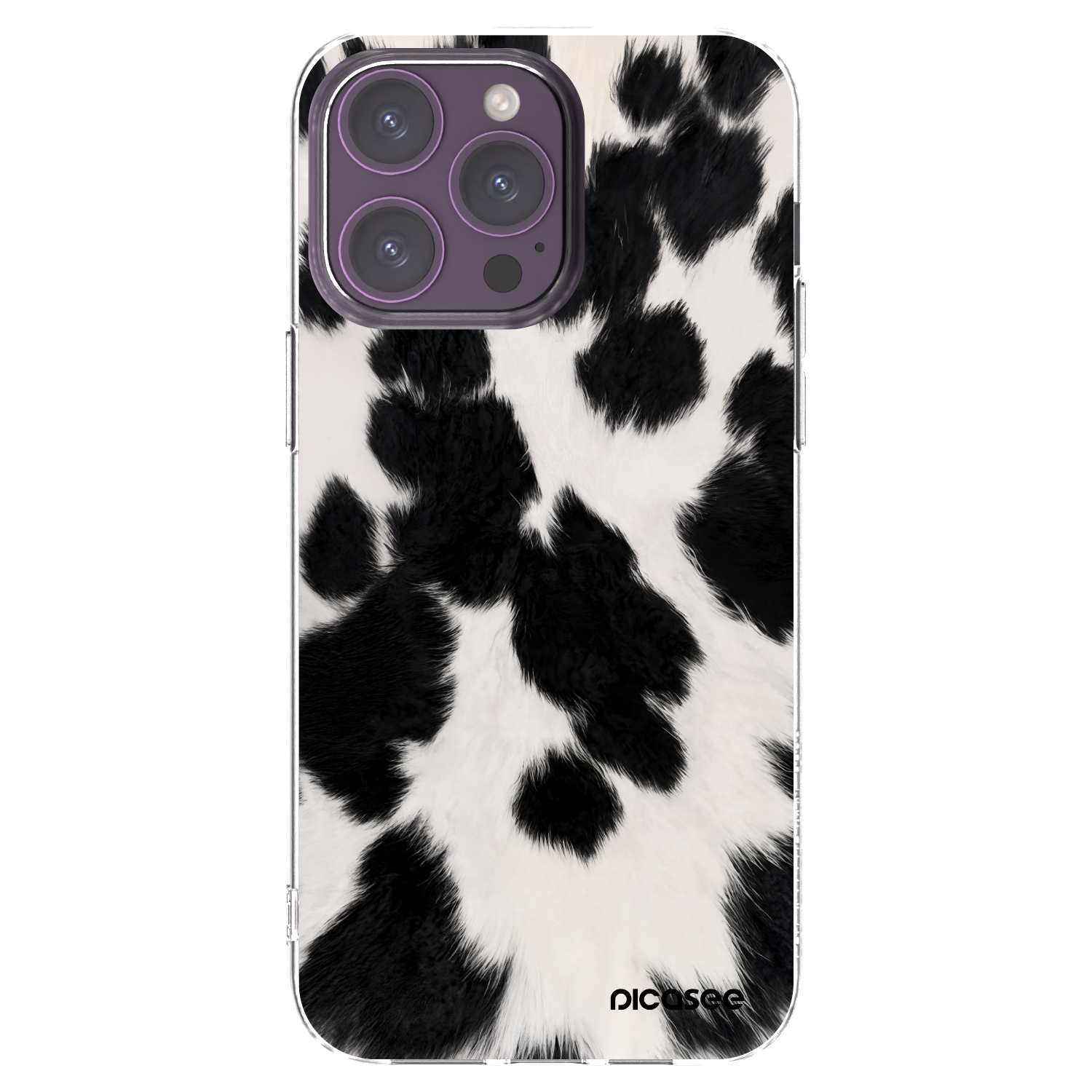 Picasee silikonowe przeźroczyste etui na Apple iPhone 14 Pro Max - Black Moo