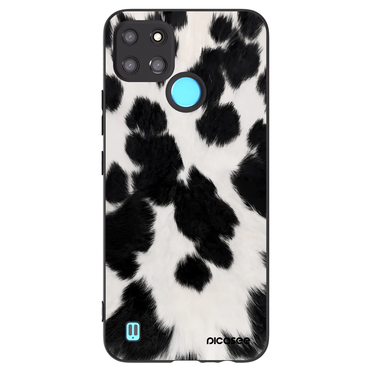 Picasee silikonowe czarne etui na Realme C21Y - Black Moo