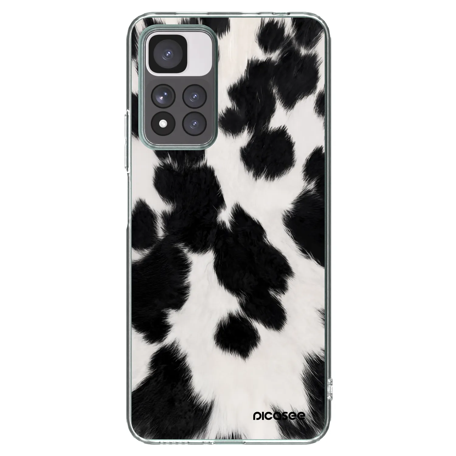 Picasee silikonowe przeźroczyste etui na Xiaomi Redmi Note 11 Pro+ 5G - Black Moo