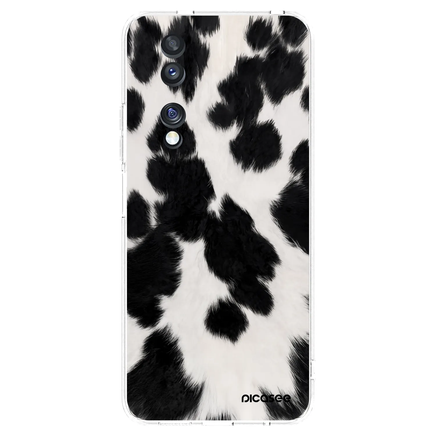 Picasee silikonowe przeźroczyste etui na Honor 70 - Black Moo