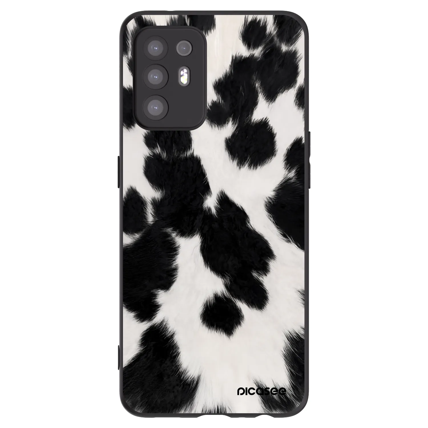Picasee silikonowe czarne etui na OPPO A94 5G - Black Moo