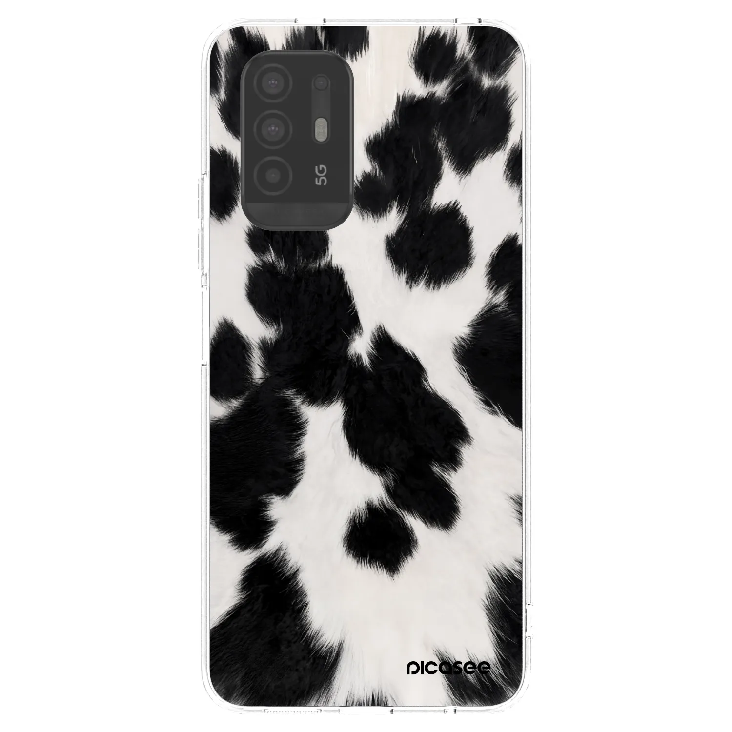 Picasee silikonowe przeźroczyste etui na OPPO A94 5G - Black Moo