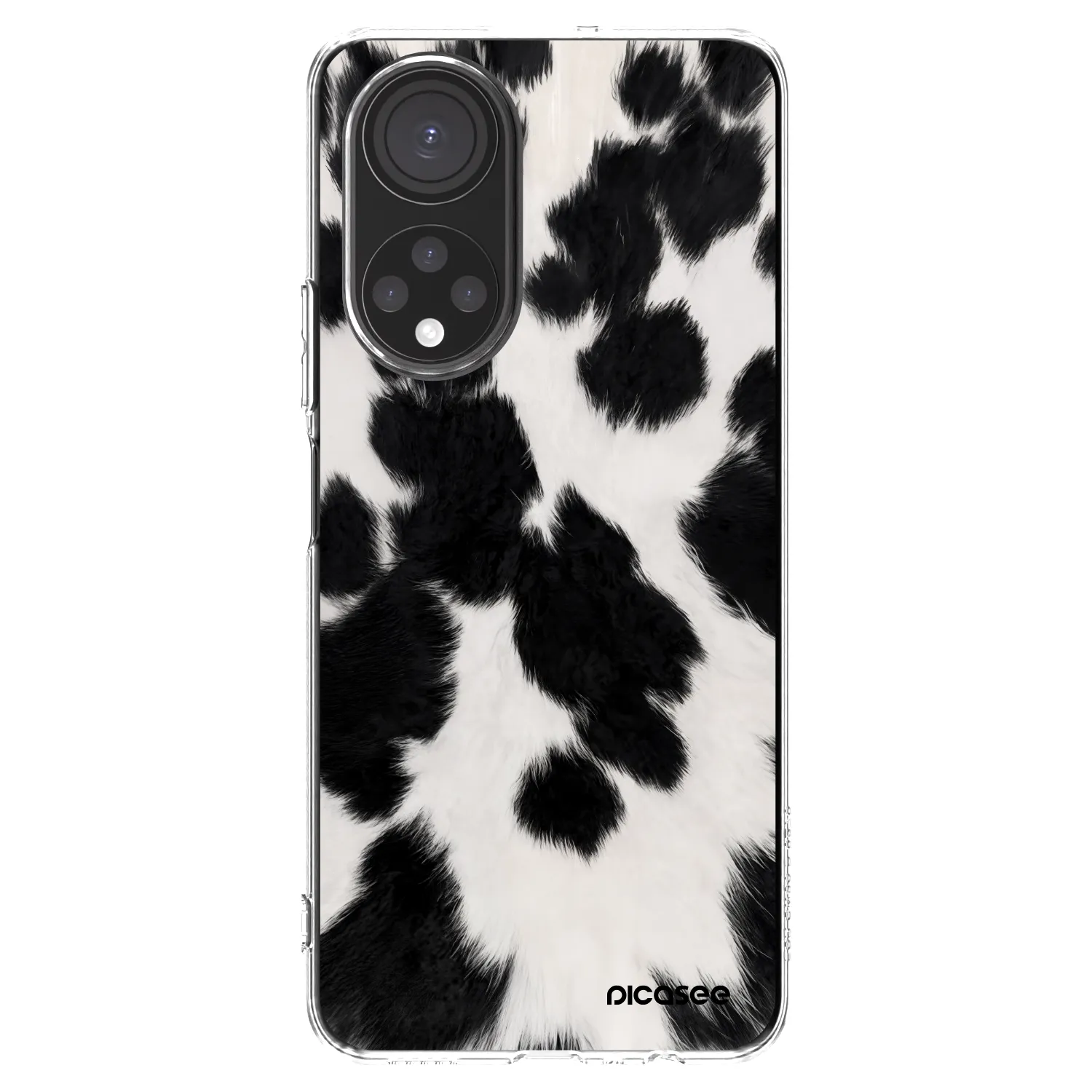 Picasee silikonowe przeźroczyste etui na Honor X7 - Black Moo