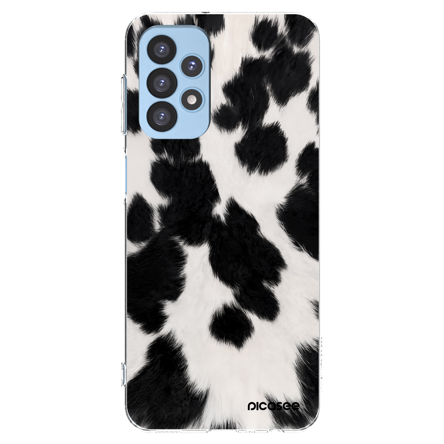 Picasee silikonowe przeźroczyste etui na Samsung Galaxy A23 A235F 4G - Black Moo