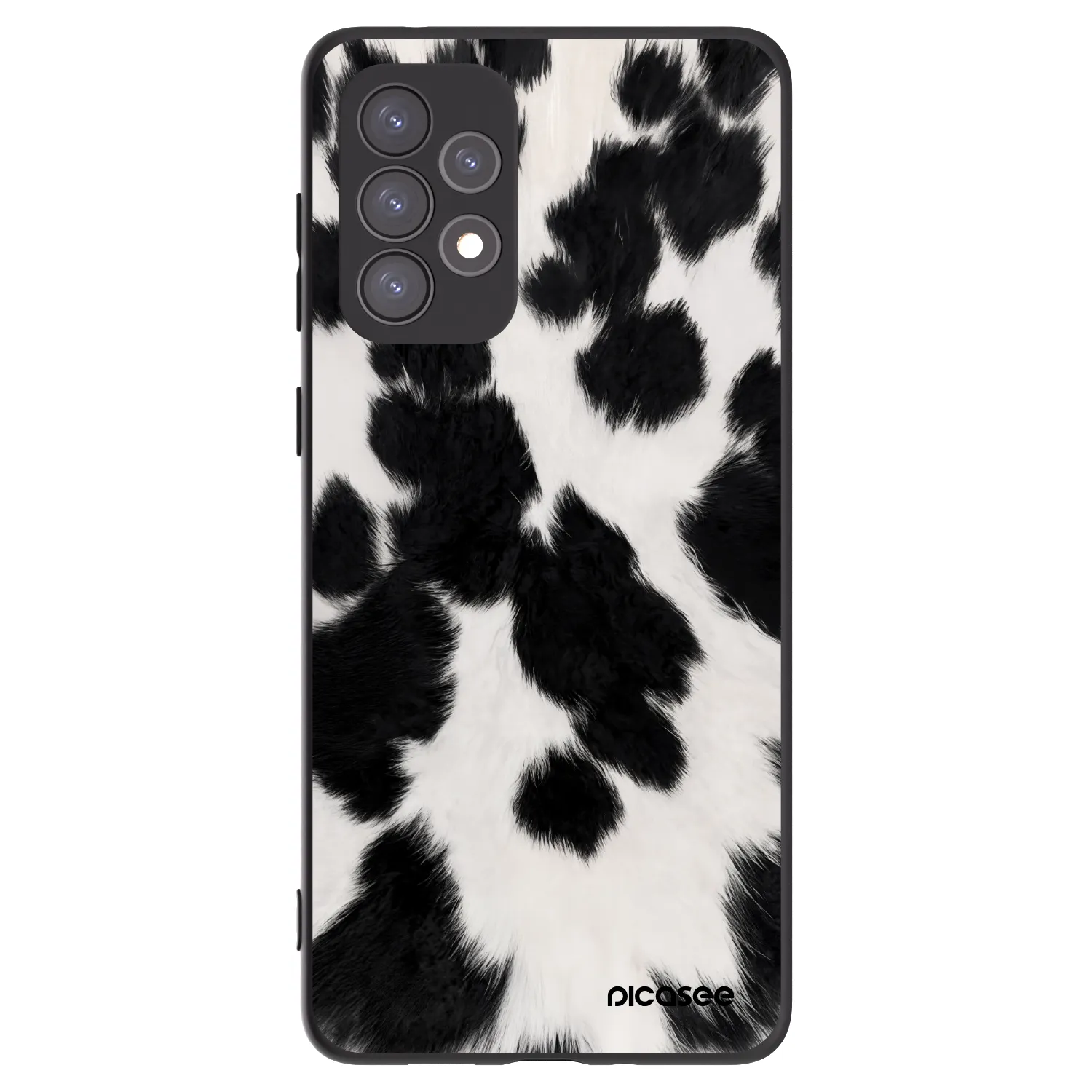 Picasee silikonowe czarne etui na Samsung Galaxy A73 5G - Black Moo
