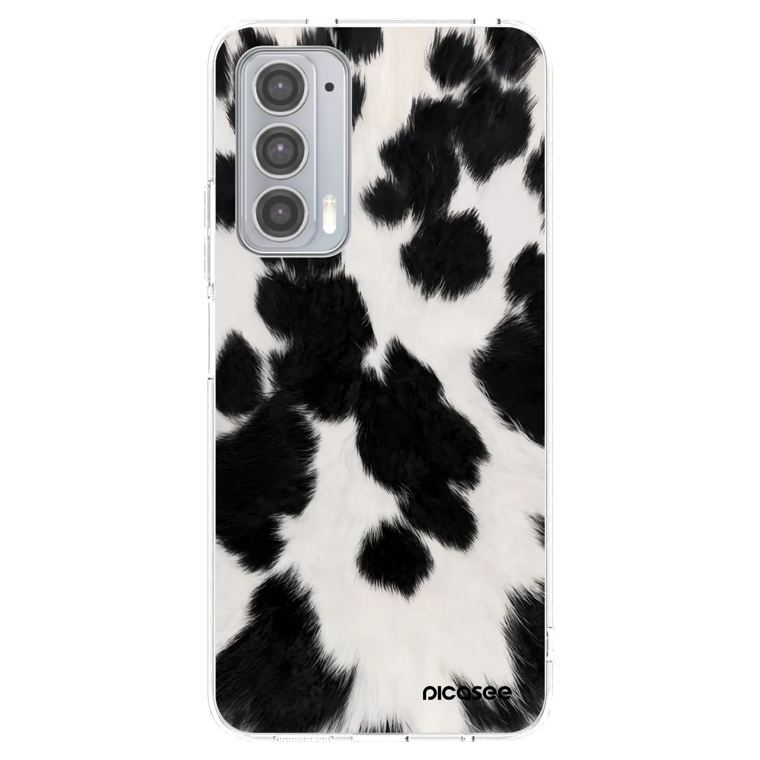 Picasee silikonowe przeźroczyste etui na Motorola Edge 20 - Black Moo