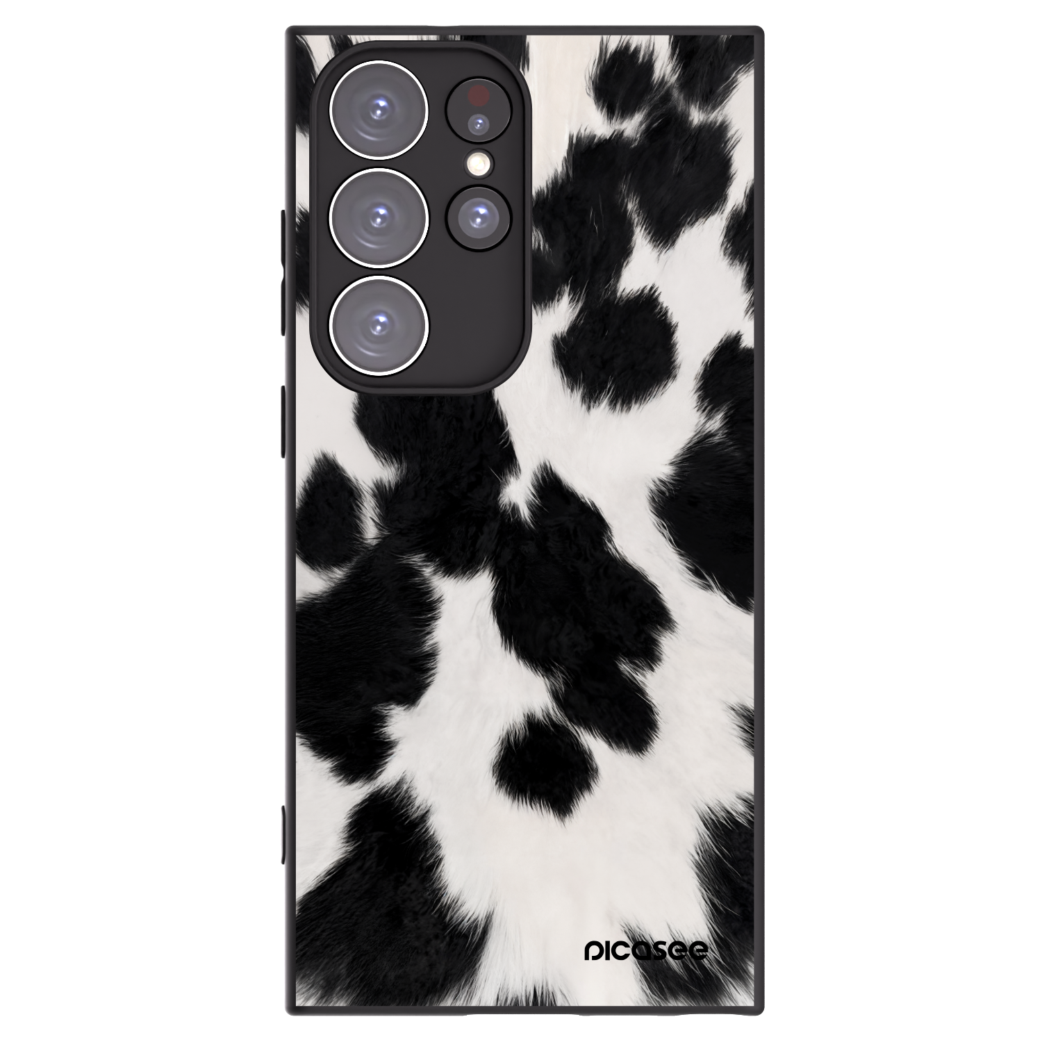 Picasee silikonowe czarne etui na Samsung Galaxy S23 Ultra 5G - Black Moo