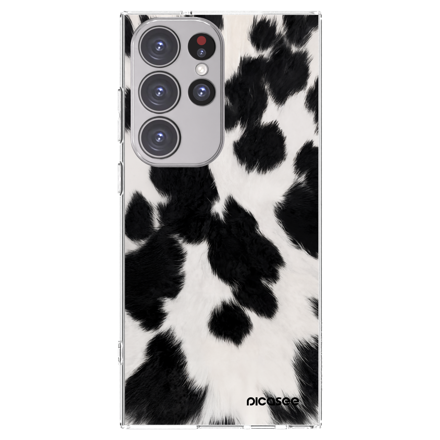 Picasee silikonowe przeźroczyste etui na Samsung Galaxy S23 Ultra 5G - Black Moo