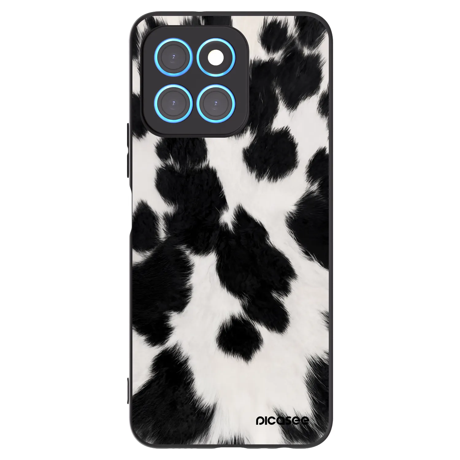 Picasee silikonowe czarne etui na Honor X8 5G - Black Moo