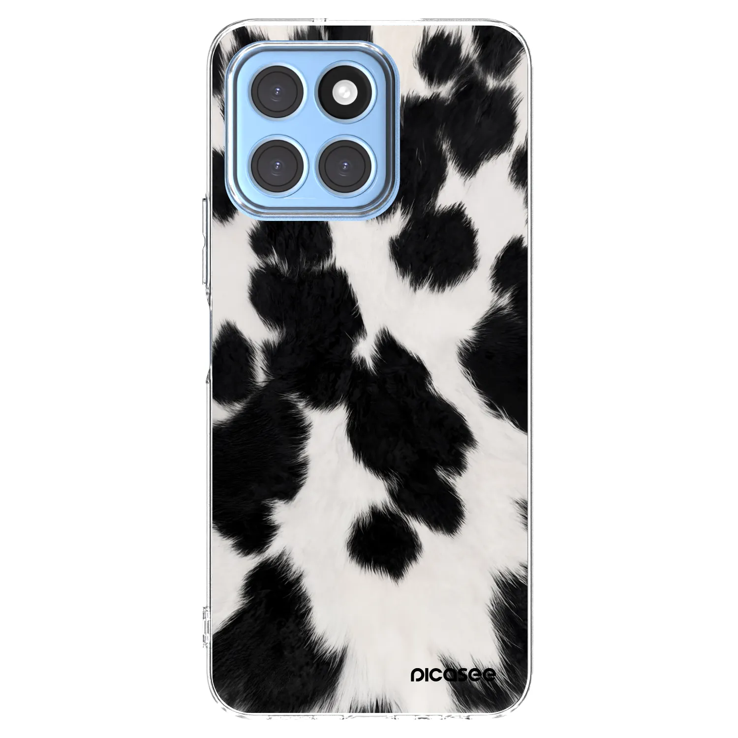 Picasee silikonowe przeźroczyste etui na Honor X8 5G - Black Moo