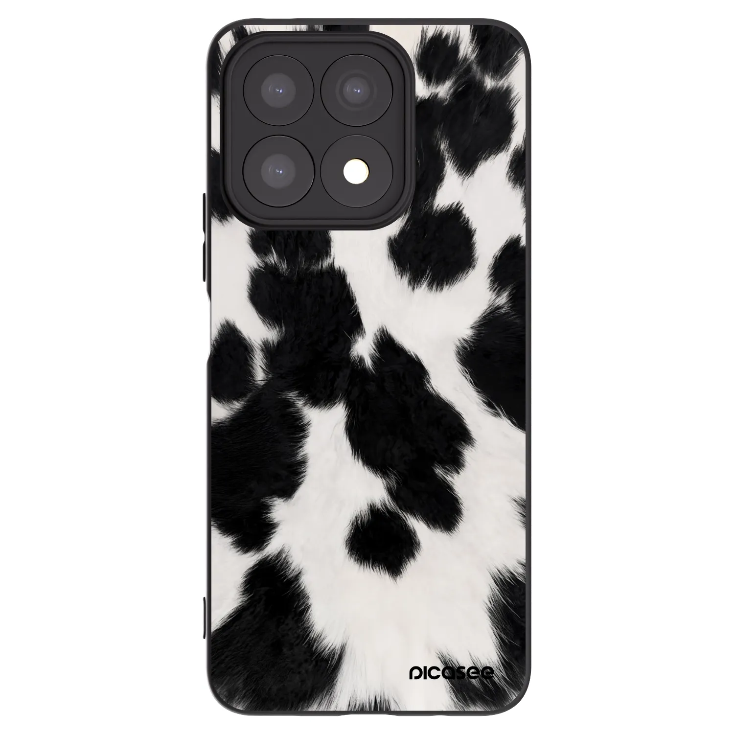 Picasee silikonowe czarne etui na Honor X8a - Black Moo