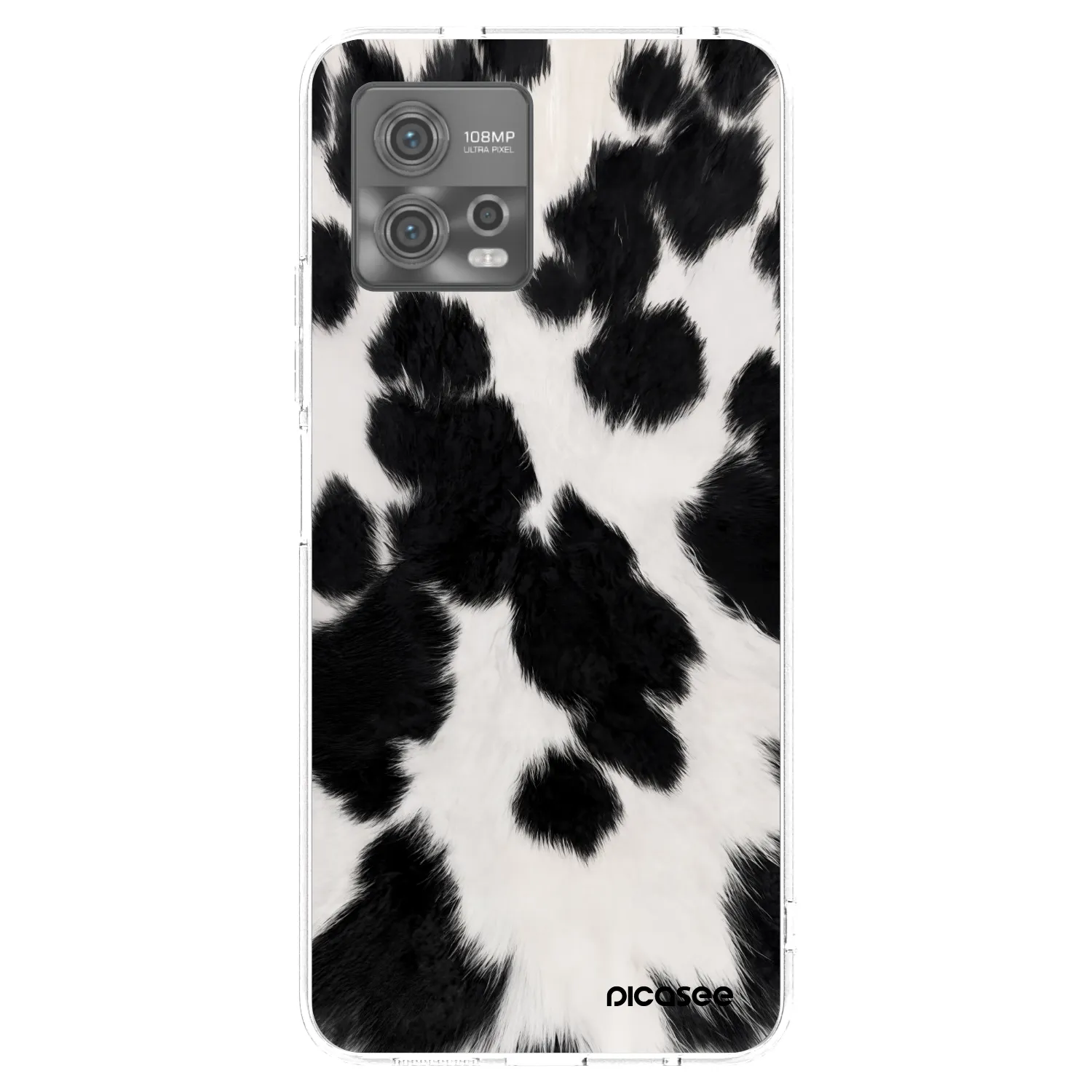 Picasee silikonowe przeźroczyste etui na Motorola Moto G72 - Black Moo