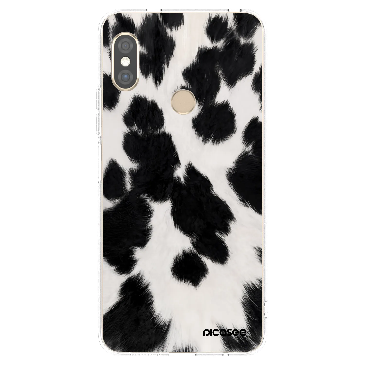 Picasee silikonowe przeźroczyste etui na Xiaomi Redmi Note 5 Global - Black Moo