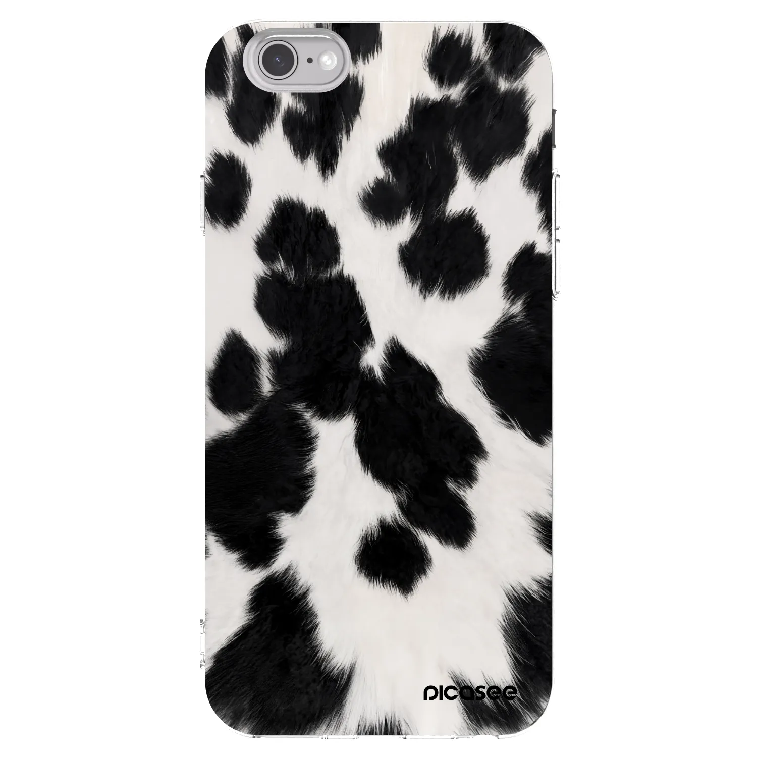 Picasee silikonowe przeźroczyste etui na Apple iPhone 6/6S - Black Moo