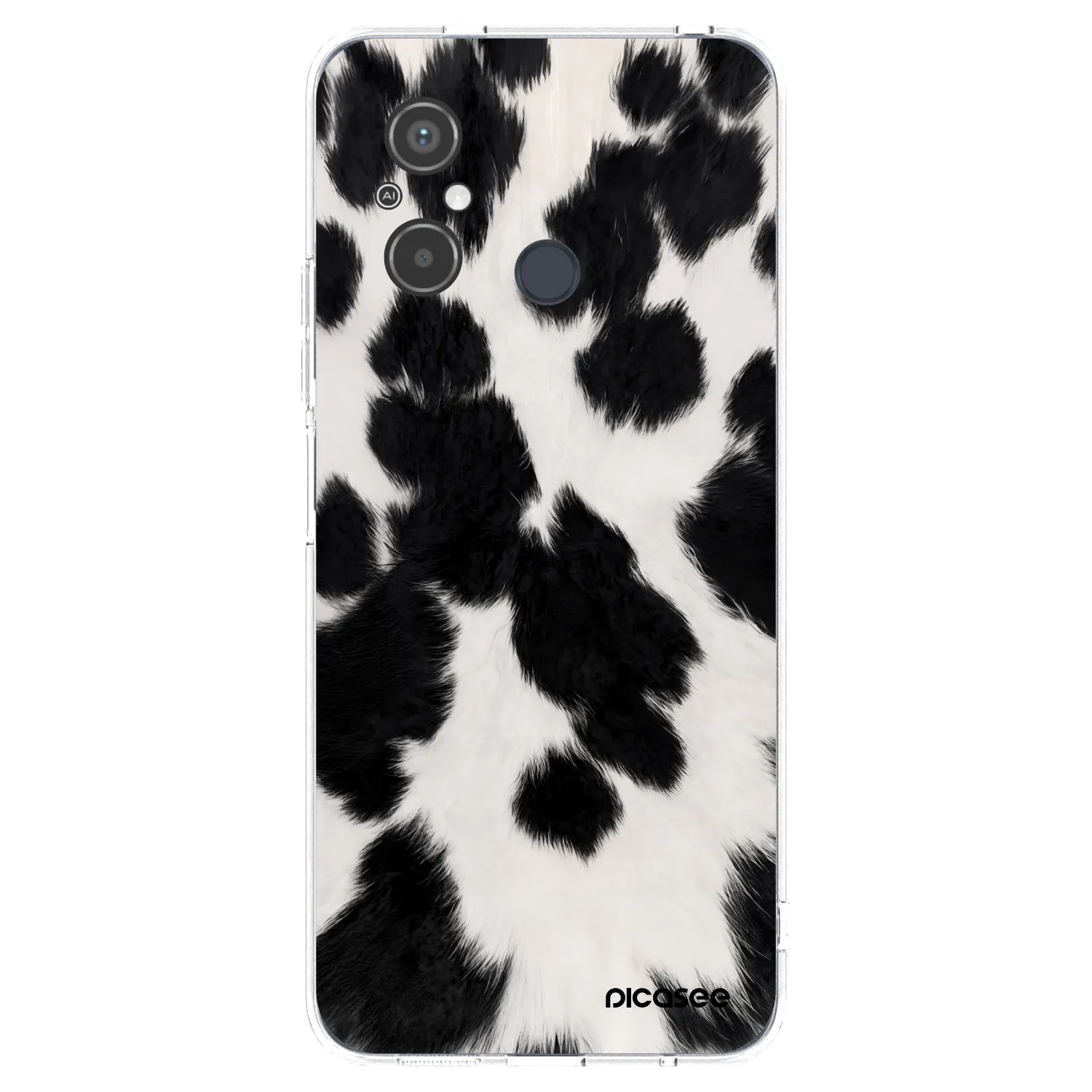 Picasee silikonowe przeźroczyste etui na Xiaomi Redmi 12C - Black Moo