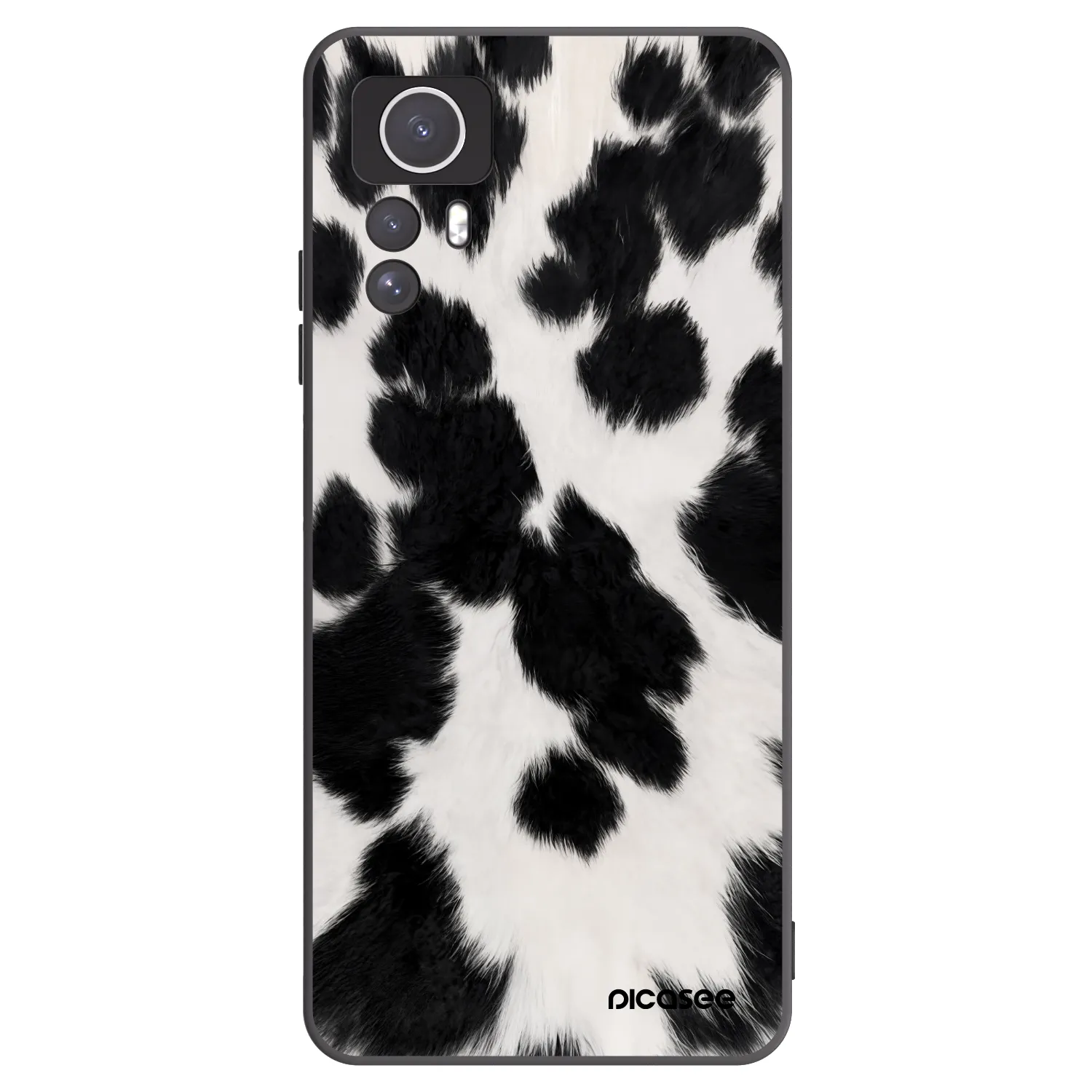 Picasee silikonowe czarne etui na Xiaomi Redmi Note 12S - Black Moo