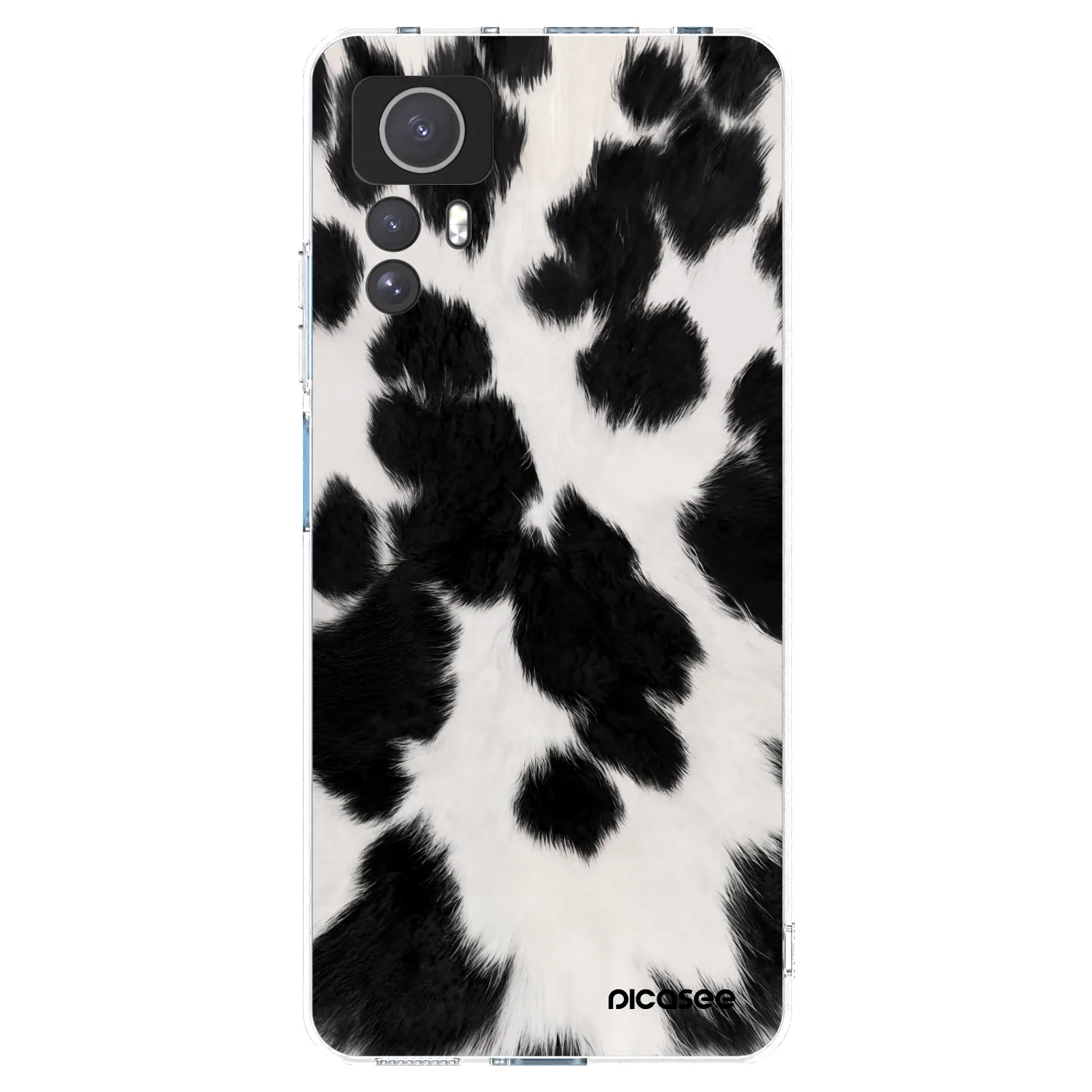 Picasee silikonowe przeźroczyste etui na Xiaomi Redmi Note 12S - Black Moo