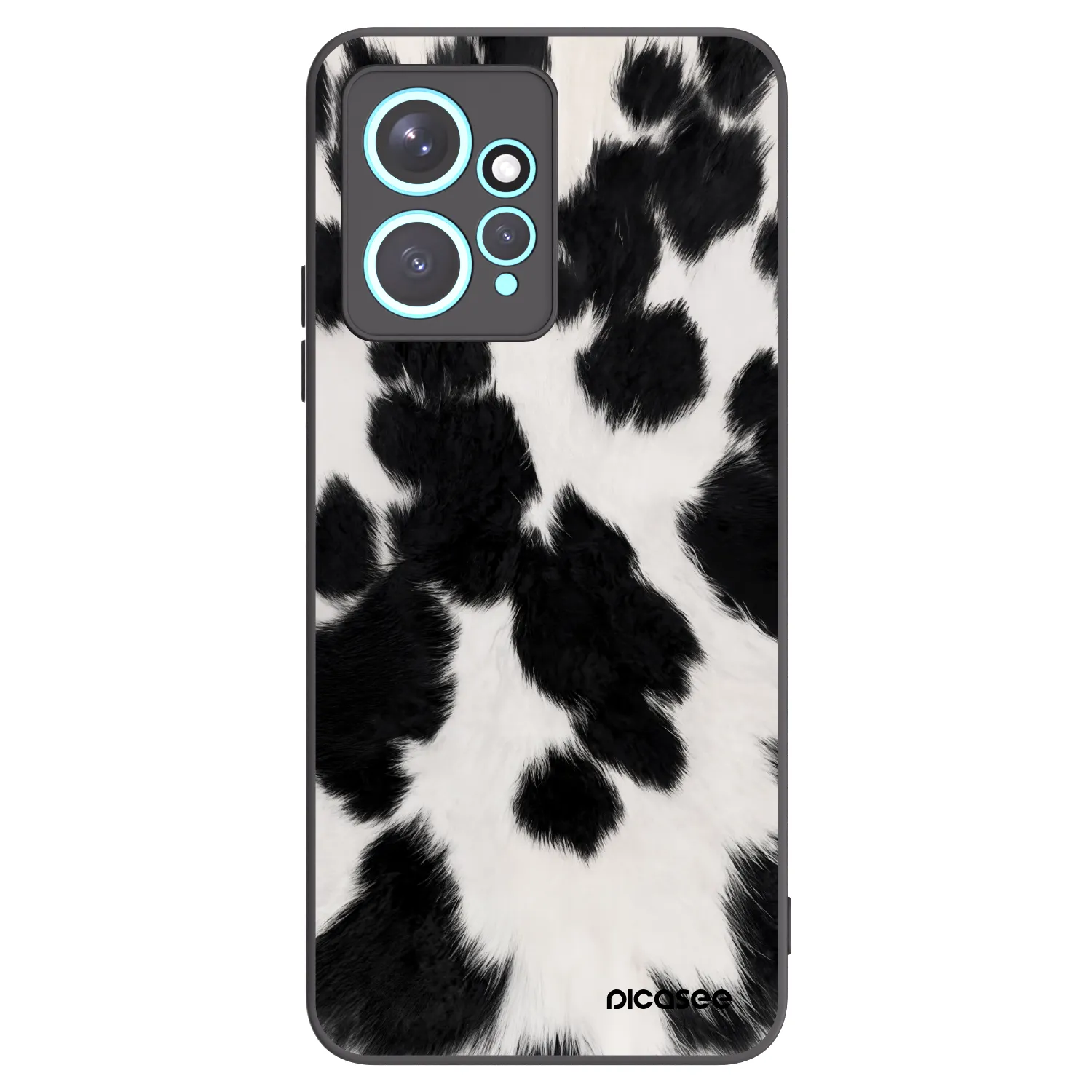 Picasee silikonowe czarne etui na Xiaomi Redmi Note 12 4G - Black Moo