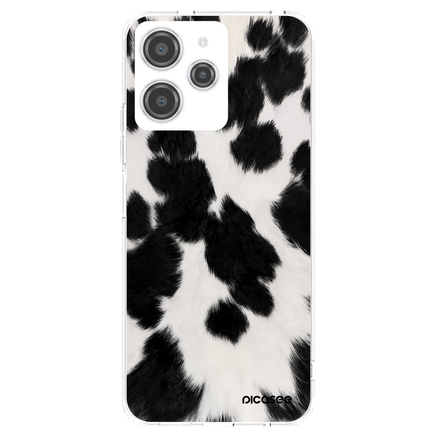 Picasee silikonowe przeźroczyste etui na Xiaomi Redmi 12 4G - Black Moo