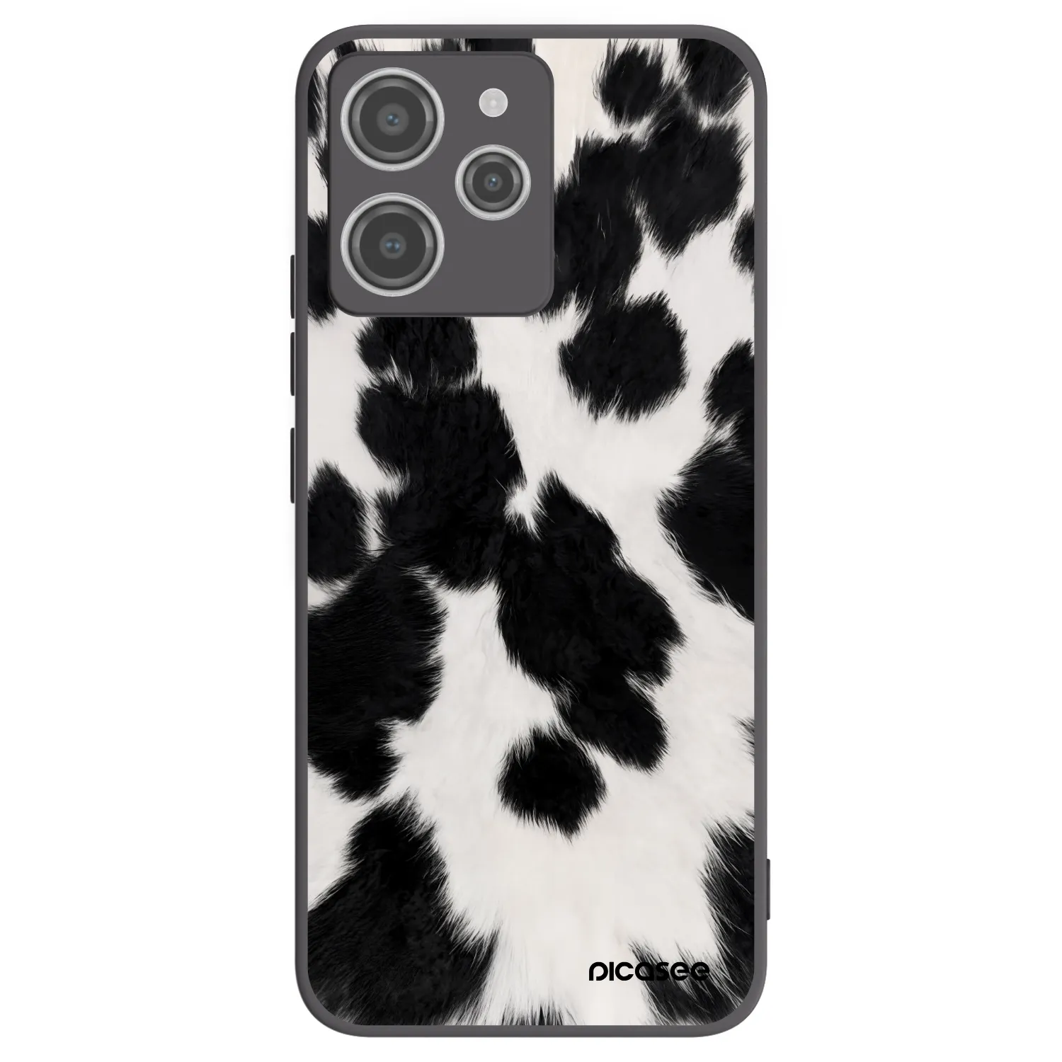 Picasee silikonowe czarne etui na Xiaomi Redmi 12 4G - Black Moo