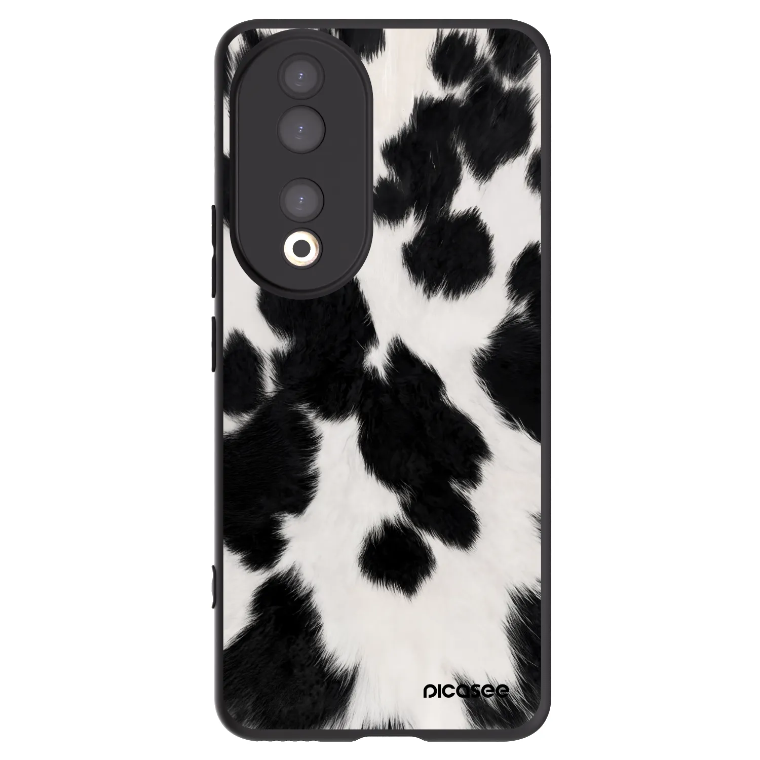 Picasee silikonowe czarne etui na Honor 90 5G - Black Moo