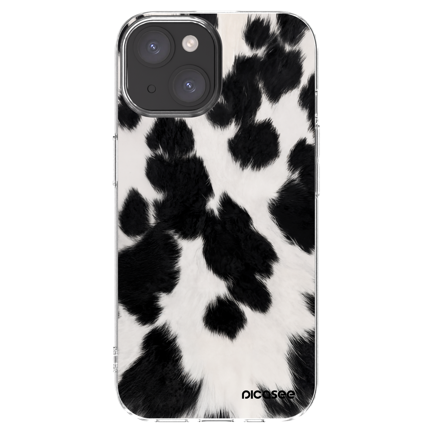Picasee silikonowe przeźroczyste etui na Apple iPhone 15 - Black Moo
