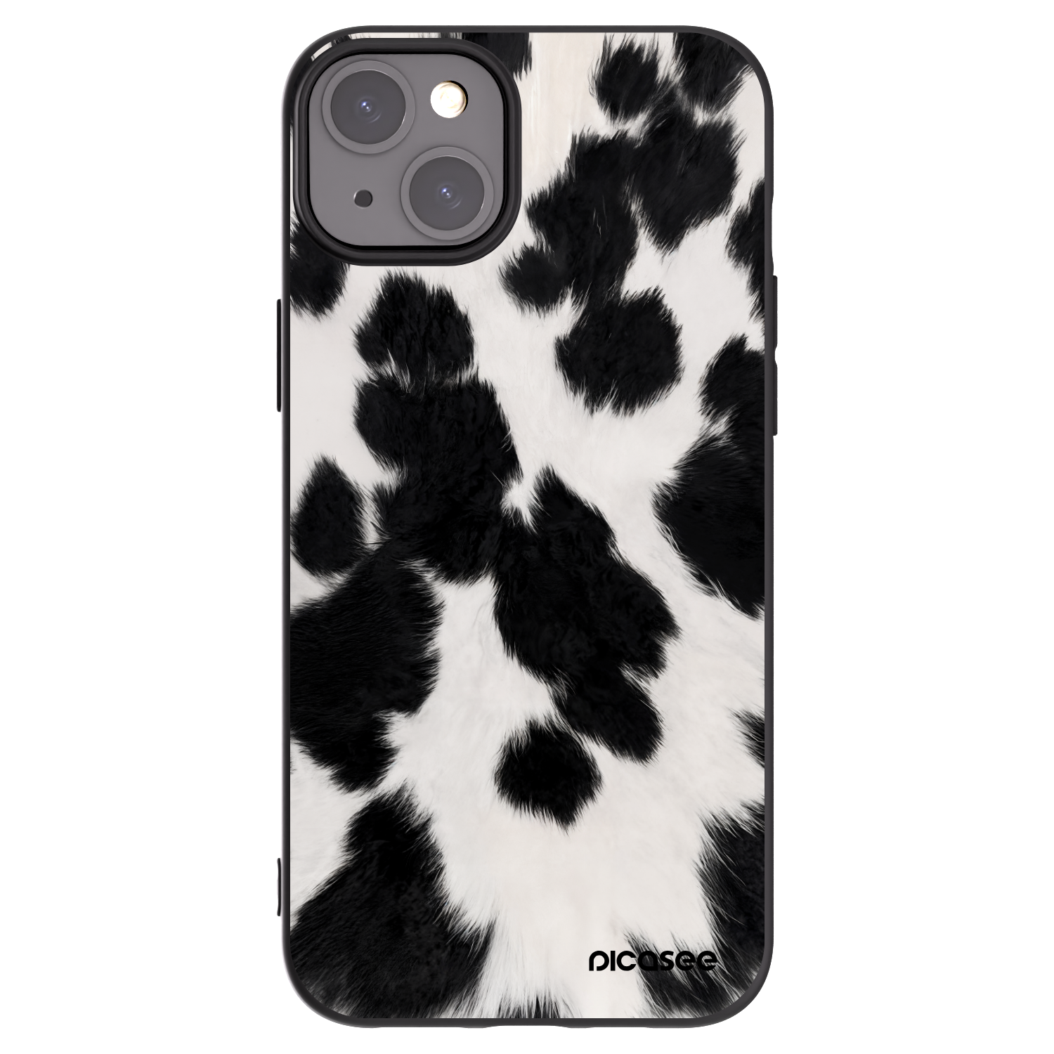 Picasee silikonowe czarne etui na Apple iPhone 15 Plus - Black Moo