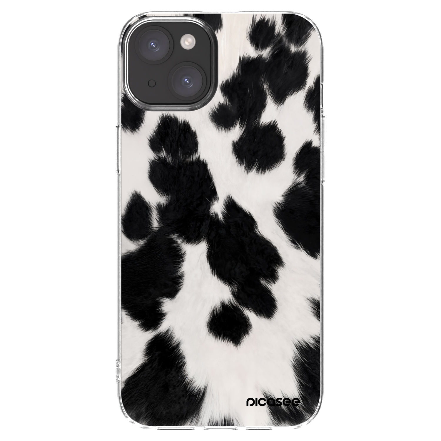 Picasee silikonowe przeźroczyste etui na Apple iPhone 15 Plus - Black Moo