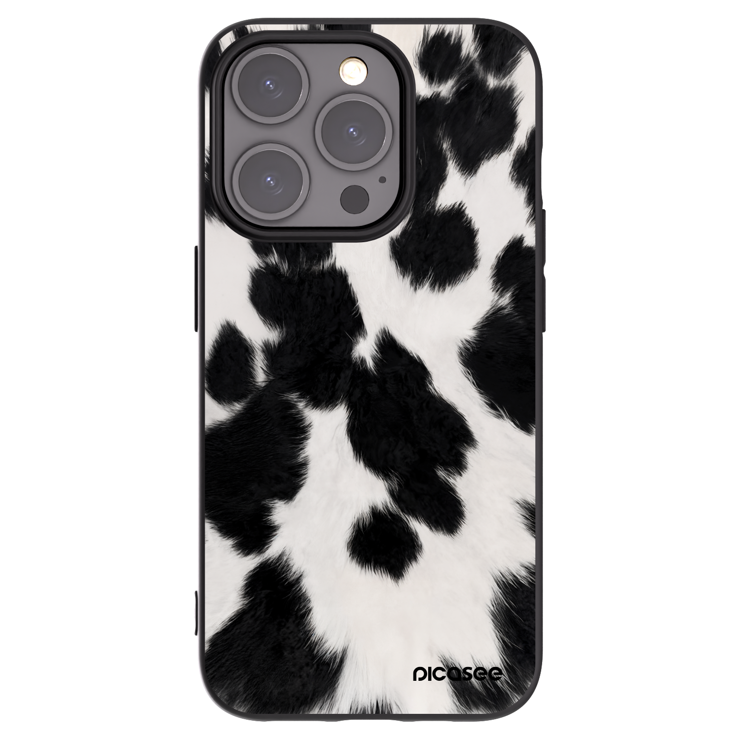 Picasee silikonowe czarne etui na Apple iPhone 15 Pro - Black Moo