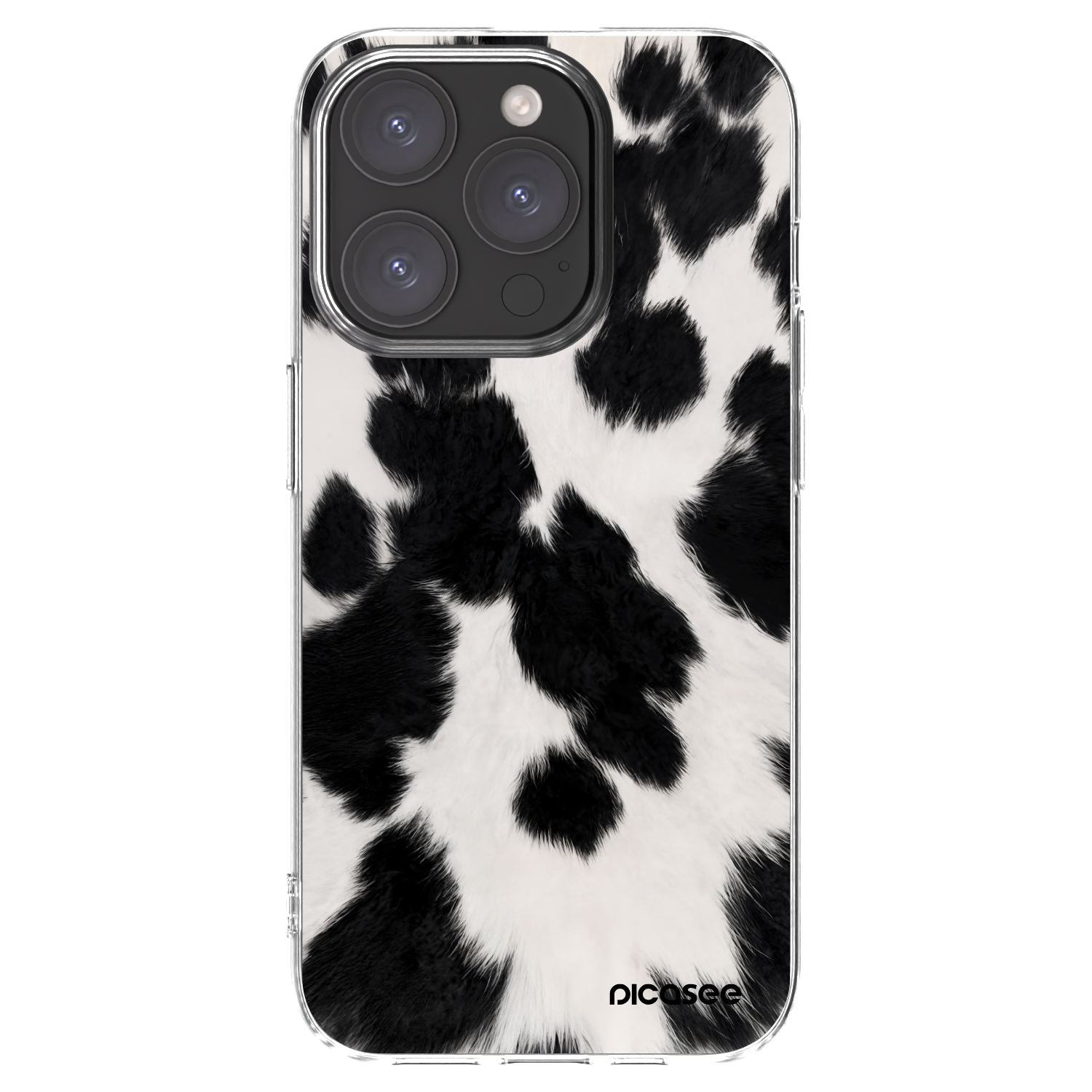 Picasee silikonowe przeźroczyste etui na Apple iPhone 15 Pro - Black Moo