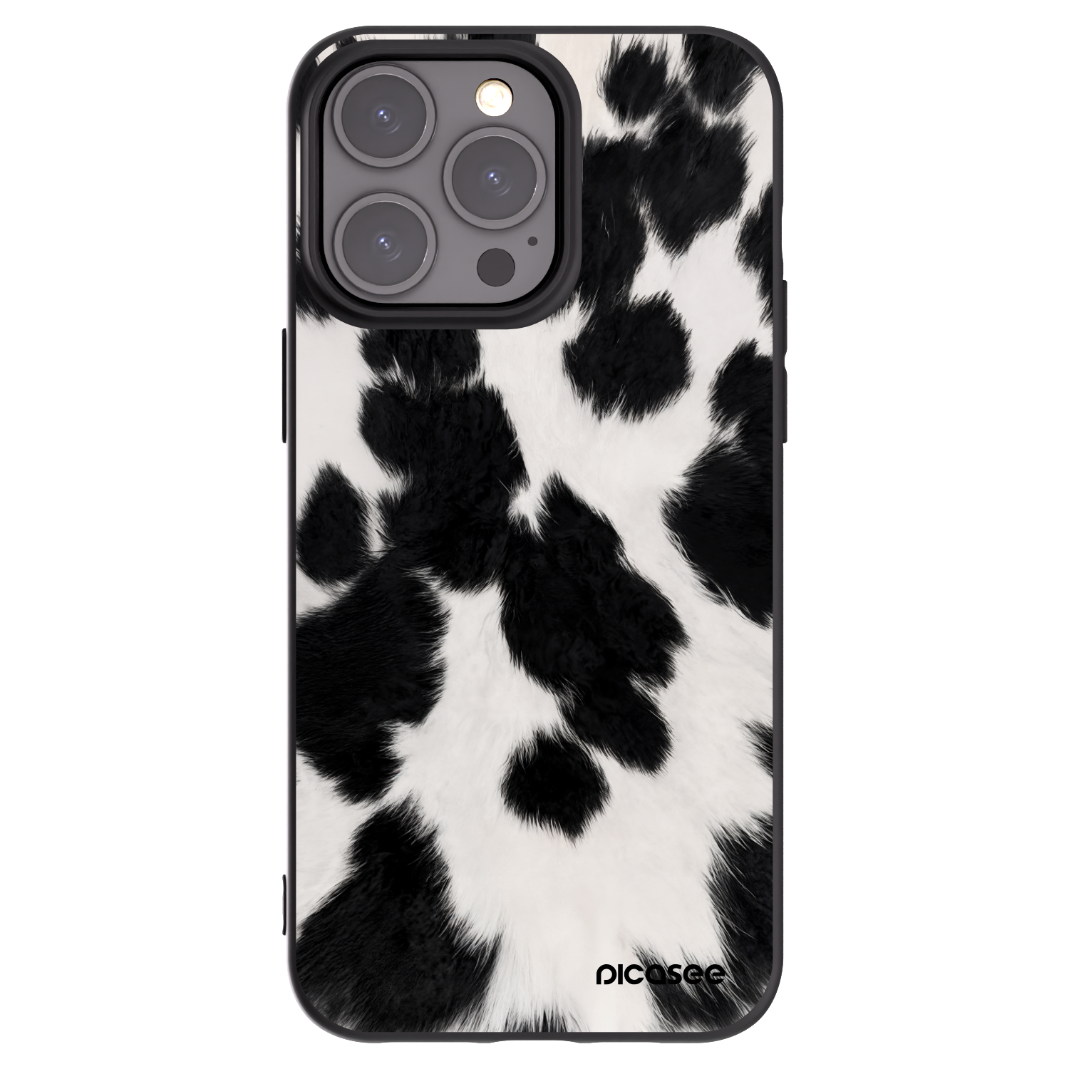 Picasee silikonowe czarne etui na Apple iPhone 15 Pro Max - Black Moo
