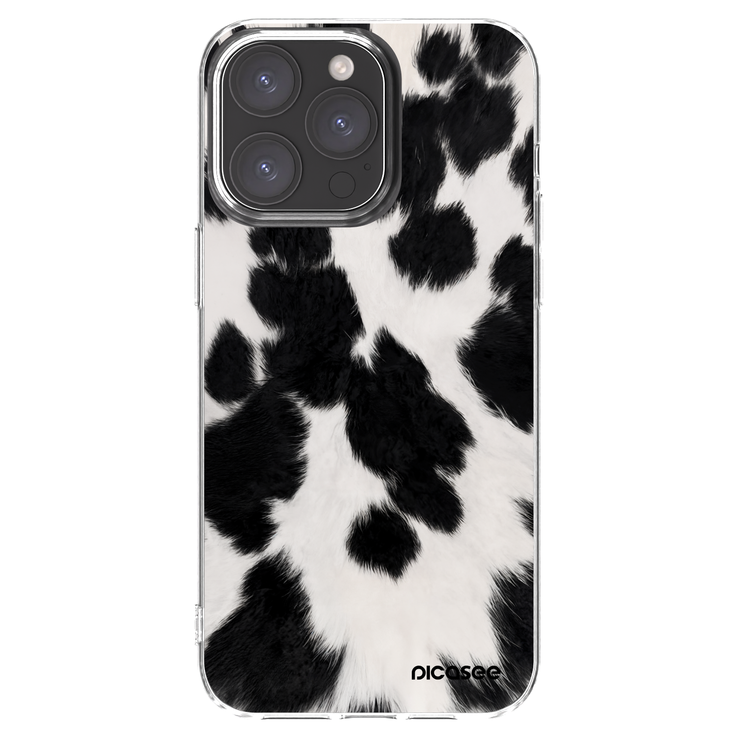Picasee silikonowe przeźroczyste etui na Apple iPhone 15 Pro Max - Black Moo