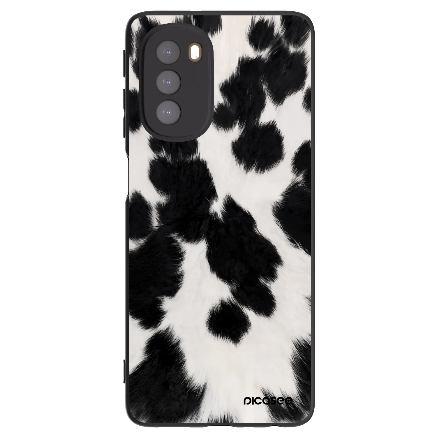 Picasee silikonowe czarne etui na Motorola Moto G51 - Black Moo