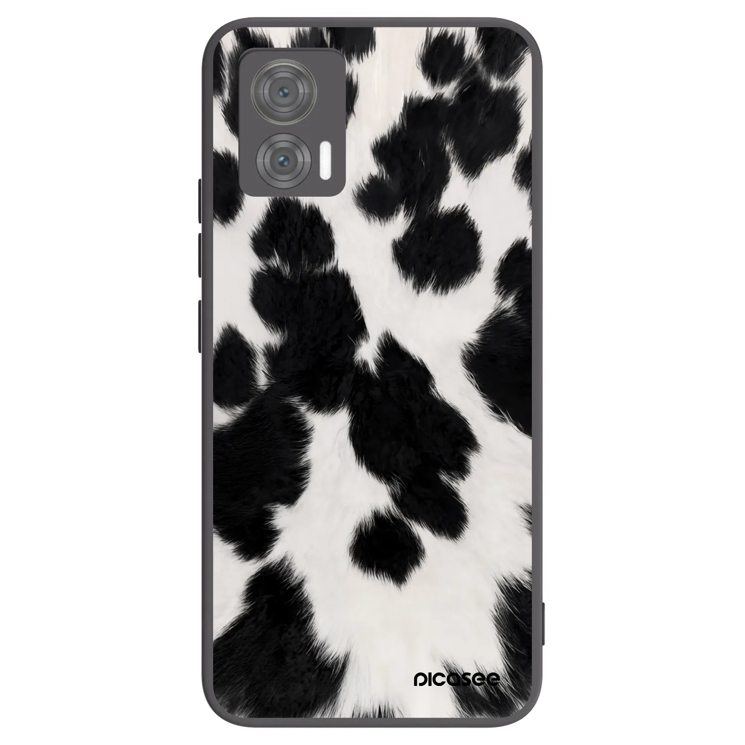Picasee silikonowe czarne etui na Motorola Edge 30 Neo - Black Moo