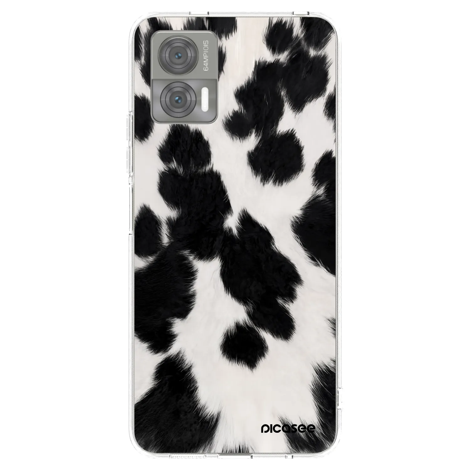 Picasee silikonowe przeźroczyste etui na Motorola Edge 30 Neo - Black Moo