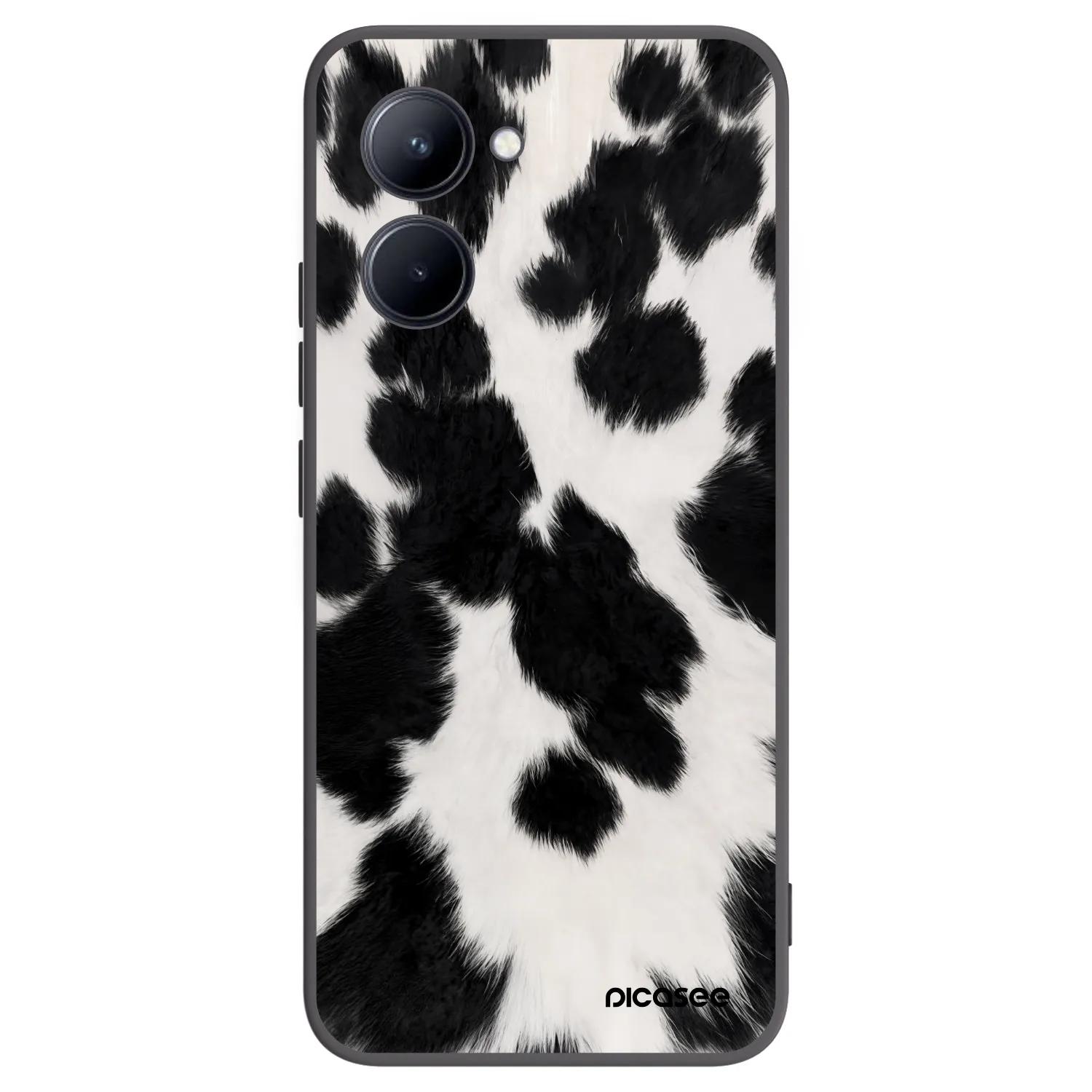 Picasee silikonowe czarne etui na Realme C33 (2023) - Black Moo