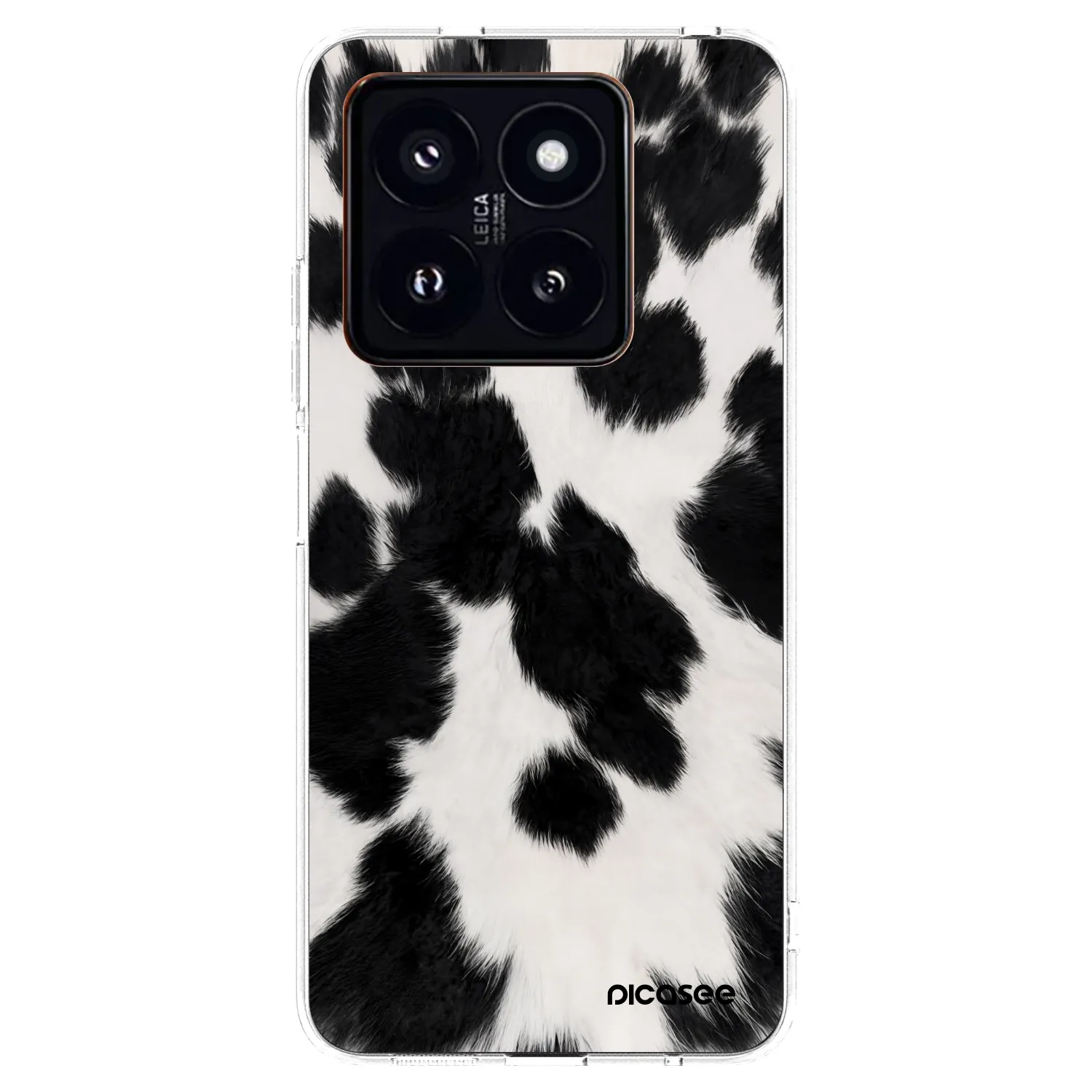Picasee silikonowe przeźroczyste etui na Xiaomi 14 Pro - Black Moo